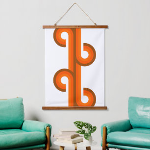 Geometrische Abstracte golfstrepen Fusion kunstpat Hangend Wandkleed