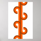 Geometrische Abstracte golfstrepen Fusion kunstpat Poster (Voorkant)