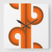 Geometrische Abstracte golfstrepen Fusion kunstpat Vierkante Klok (Voorkant)