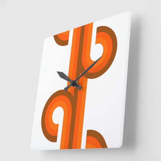 Geometrische Abstracte golfstrepen Fusion kunstpat Vierkante Klok (Hoek)