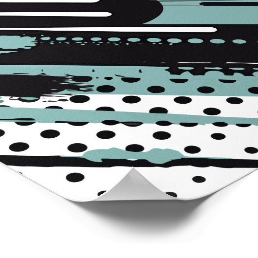 Geometrische Abstracte golven Poster (Hoek)