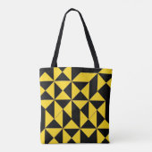 Geometrische Abstracte goudkleurdriehoeken Tote Bag (Achterkant)