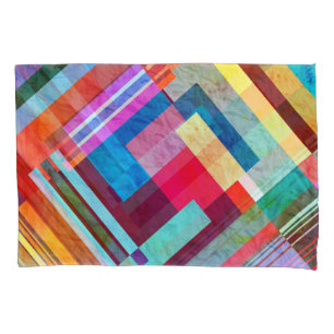 Geometrische abstracte, grafische kleurenachtergro kussensloop