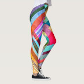 Geometrische abstracte, grafische kleurenachtergro leggings (Rechts)