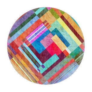 Geometrische abstracte, grafische kleurenachtergro snijplank