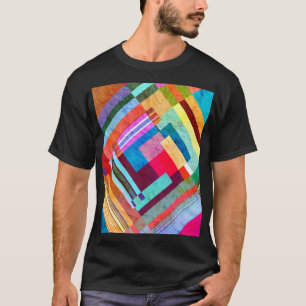 Geometrische abstracte, grafische kleurenachtergro t-shirt