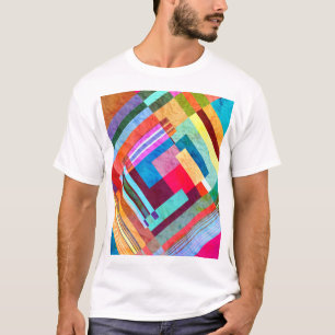 Geometrische abstracte, grafische kleurenachtergro t-shirt