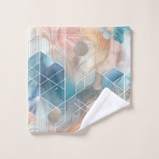Geometrische Abstracte handdoek – Modern Design (Wasdoekje)