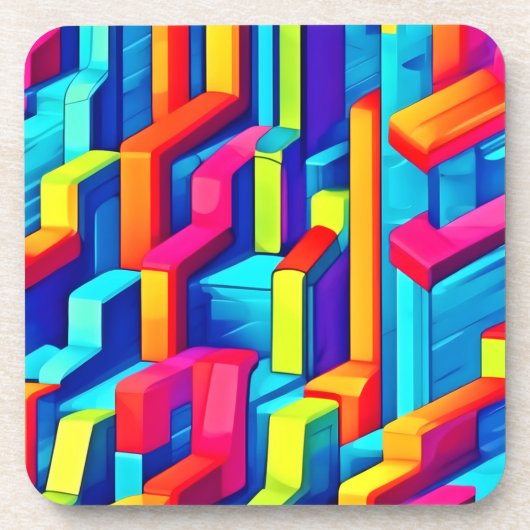 geometrische Abstracte harmonie Bier Onderzetter (Voorkant)