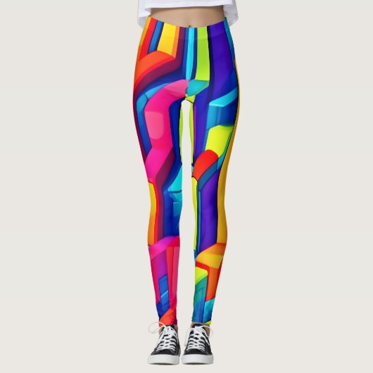 geometrische Abstracte harmonie Leggings (Voorkant)