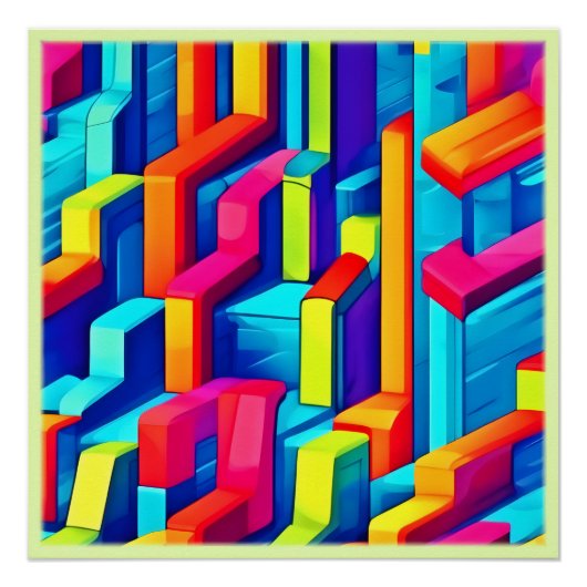 geometrische Abstracte harmonie Perfect Poster (Voorkant)