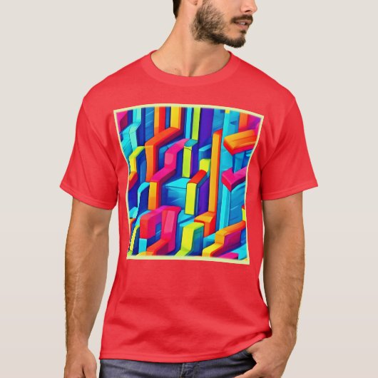 geometrische Abstracte harmonie T-shirt (Voorkant)