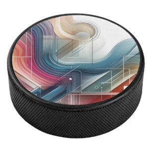 Geometrische Abstracte Hockey Puck – Gradient Desi