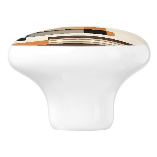 Geometrische Abstracte keramische knop (Zijkant)