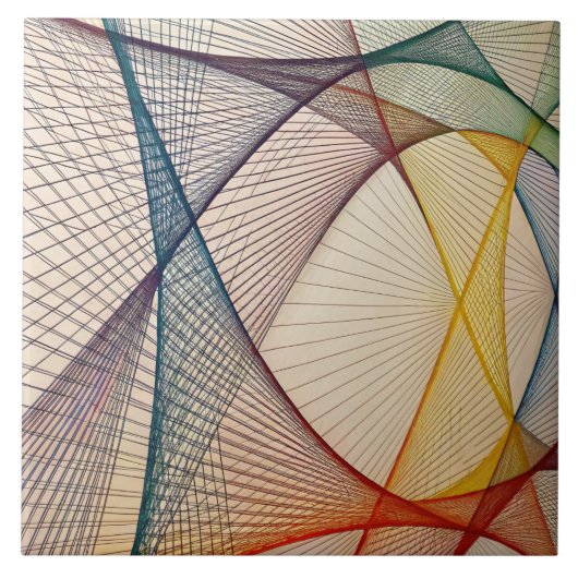 Geometrische Abstracte keramische Tegel Tegeltje (Voorkant)