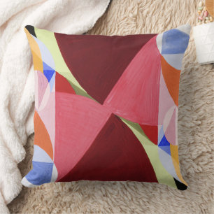 Geometrische Abstracte Kleurblokken Schilderij Kussen