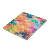 Geometrische Abstracte kleurrijke regenboogpasta Tegeltje (Zijkant)