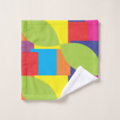 Geometrische Abstracte kleurrijke vierkant lederen Bad Handdoek (Wasdoekje)