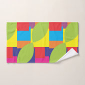 Geometrische Abstracte kleurrijke vierkant lederen Bad Handdoek (Handdoek)