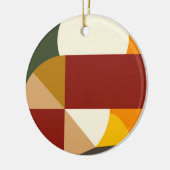 Geometrische Abstracte kleurrijke warm Matige vorm Keramisch Ornament (Links)