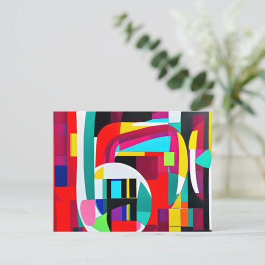 Geometrische Abstracte kunst Briefkaart (Staand voorkant)