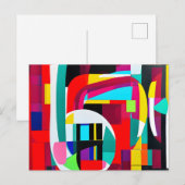 Geometrische Abstracte kunst Briefkaart (Voorkant / Achterkant)