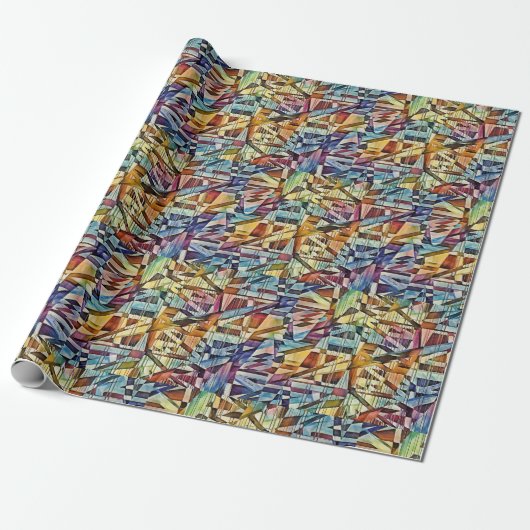 Geometrische Abstracte kunst Cadeaupapier (Uitgerold)