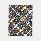 Geometrische Abstracte Kunst Dekken Fleece Deken (Voorkant)