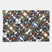 Geometrische Abstracte Kunst Dekken Theedoek (Horizontaal)
