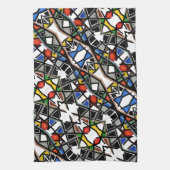 Geometrische Abstracte Kunst Dekken Theedoek (Verticaal)