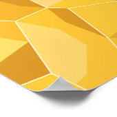 Geometrische Abstracte kunst in goudgele tinten Poster (Hoek)