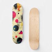 Geometrische Abstracte kunst in primaire kleuren m Persoonlijk Skateboard (Voorkant)