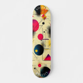 Geometrische Abstracte kunst in primaire kleuren m Persoonlijk Skateboard (Voorkant)