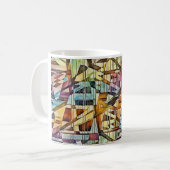 Geometrische Abstracte kunst Koffiemok (Voorkant links)