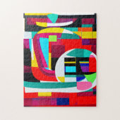 Geometrische Abstracte kunst Legpuzzel (Verticaal)