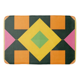 Geometrische Abstracte kunst met levendige kleuren Badmat