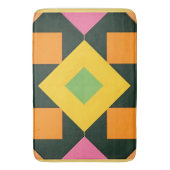 Geometrische Abstracte kunst met levendige kleuren Badmat (Voorkant Verticaal)