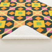 Geometrische Abstracte kunst met levendige kleuren Sherpa Deken (3/4)