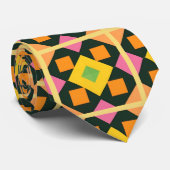 Geometrische abstracte kunst met levendige kleuren stropdas (Opgerold)
