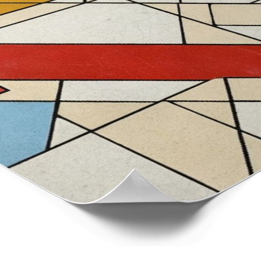 Geometrische Abstracte kunst Poster (Hoek)