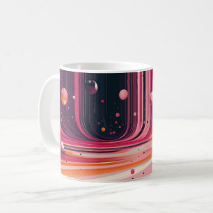 Geometrische abstracte kunst. retro vintage koffiemok