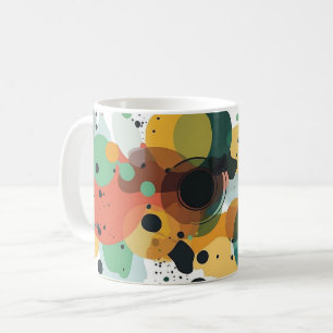 Geometrische abstracte kunst. retro vintage koffiemok