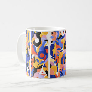 Geometrische abstracte kunst. retro vintage koffiemok