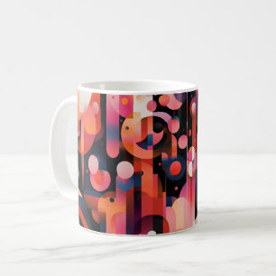 Geometrische abstracte kunst. retro vintage koffiemok