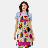 Geometrische Abstracte kunst Schort met aangepaste (Gedragen)