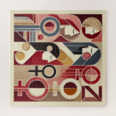 Geometrische Abstracte kunst viert vrouwen Legpuzzel (Horizontaal)