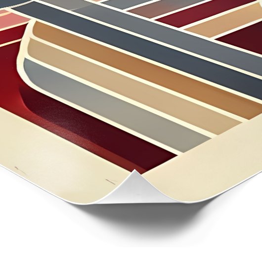 Geometrische Abstracte kunst viert vrouwen Perfect Poster (Hoek)