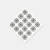 Geometrische abstracte kunst zwart servet (Hoek)