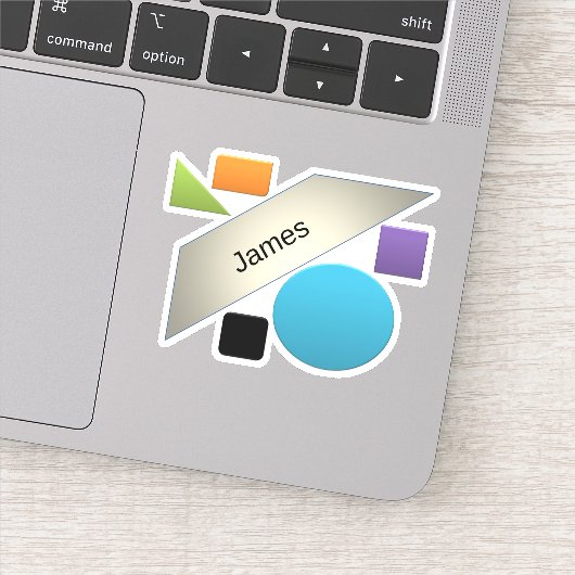 Geometrische Abstracte kunstminimalistische ontwer Sticker (Detail)