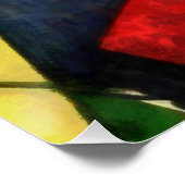 Geometrische Abstracte kunststijl met langvliegend Perfect Poster (Hoek)